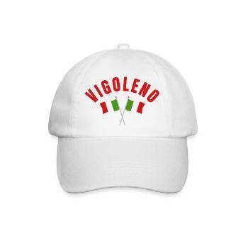 Vigoleno kreuzte italienische Flaggen - Baseballkappe - Weiß/Weiß - Vorne