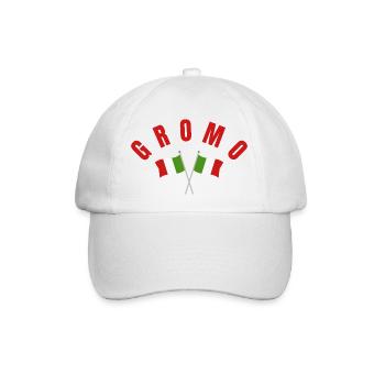 Gromo kreuzte italienische Flaggen - Baseballkappe - Weiß/Weiß - Vorne