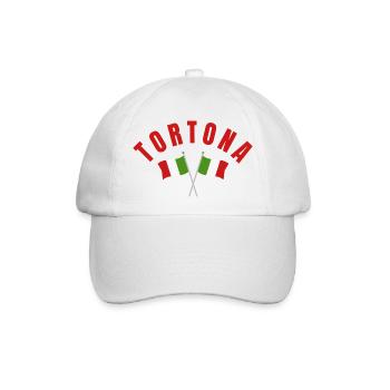 Tortona Italienische Flaggen - Baseballkappe - Weiß/Weiß - Vorne