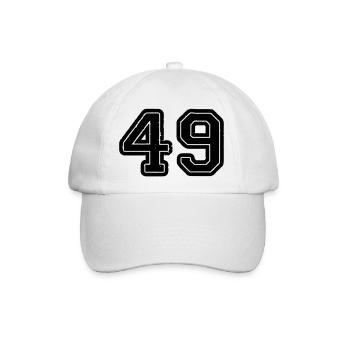 49 - Baseballkappe - Weiß/Weiß - Vorne