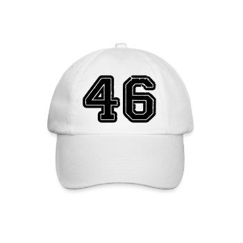 46 - Baseballkappe - Weiß/Weiß - Vorne