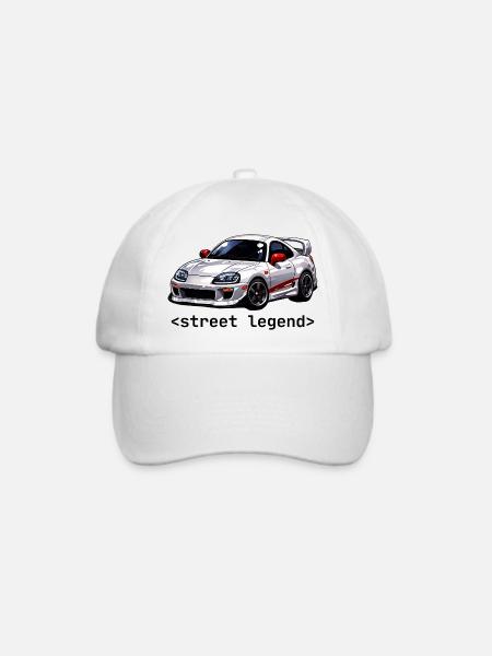 JDM Street Legende der 90er Jahre - Baseballkappe - Weiß/Weiß
