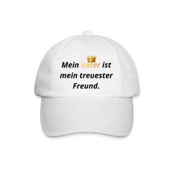 Vater: Mein treuester Freund - Baseballkappe - Weiß/Weiß - Vorne