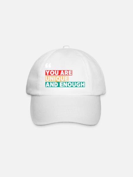 You_are_Unique2 - Baseballkappe - Weiß/Weiß