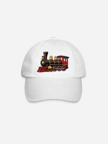 lokomotive - Baseballkappe - Weiß/Weiß