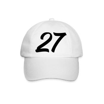 27 - Baseballkappe - Weiß/Weiß - Vorne