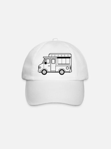 Food Truck - Baseballkappe - Weiß/Weiß