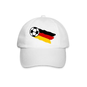 Deutschland Fußball Flaggenkunst - Baseballkappe - Weiß/Weiß - Vorne