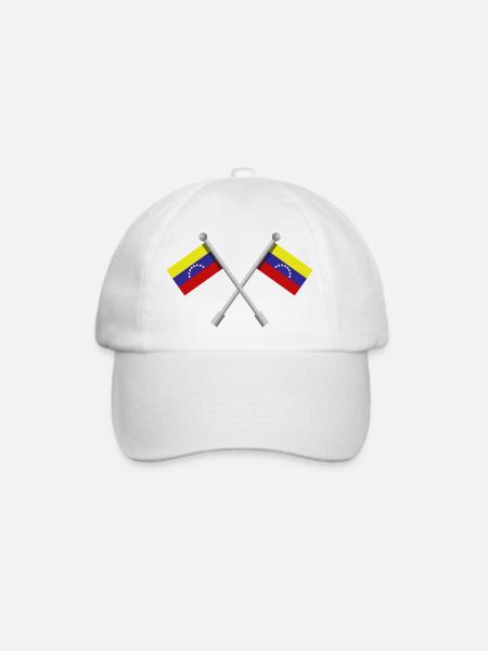 Venezolanische Flagge - Baseballkappe - Weiß/Weiß