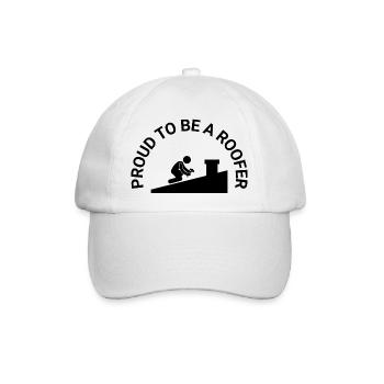Proud To Be A Roofer (black) - Baseballkappe - Weiß/Weiß - Vorne