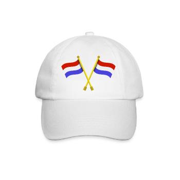 Flagge der Niederlande - Baseballkappe - Weiß/Weiß - Vorne