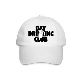 Day Drinking Club – Eiskaffee mit Statement - Baseballkappe - Weiß/Weiß - Vorne