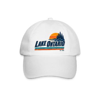 Lake Ontario EST 1656 Retro - Baseballkappe - Weiß/Weiß - Vorne
