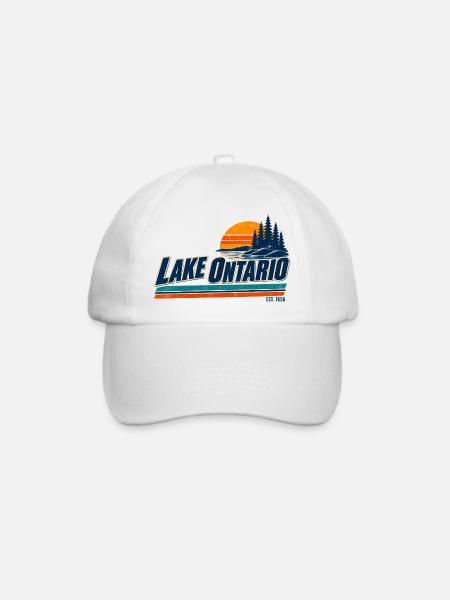 Lake Ontario EST 1656 Retro - Baseballkappe - Weiß/Weiß
