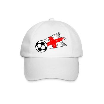 St Georg Kreuz Fußball Graffiti - Baseballkappe - Weiß/Weiß - Vorne