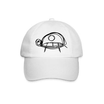 Schildkröte handgezeichnet - Baseballkappe - Weiß/Weiß - Vorne