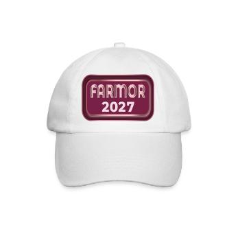 Schwedische Großmutter 2027 - Baseballkappe - Weiß/Weiß - Vorne