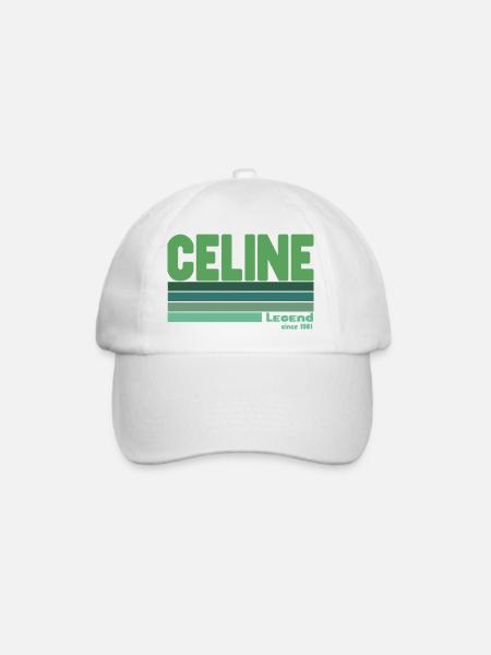 Céline-grüne Legende - Baseballkappe - Weiß/Weiß