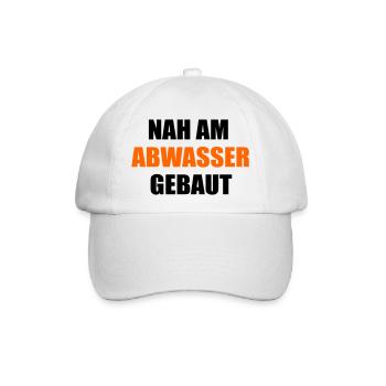 Kläranlage Abwasser Ironie - Baseballkappe - Weiß/Weiß - Vorne