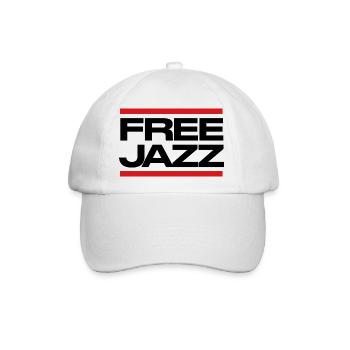 Free Jazz fettes Logo - Baseballkappe - Weiß/Weiß - Vorne