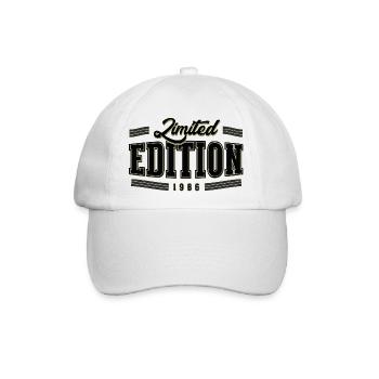Limited Edition 1986 – 40. Geburtstag Vintage - Baseballkappe - Weiß/Weiß - Vorne