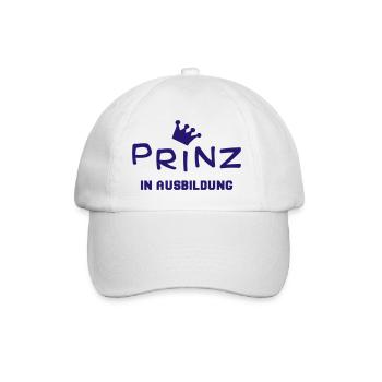 Prinz in Ausbildung - Baseballkappe - Weiß/Weiß - Vorne