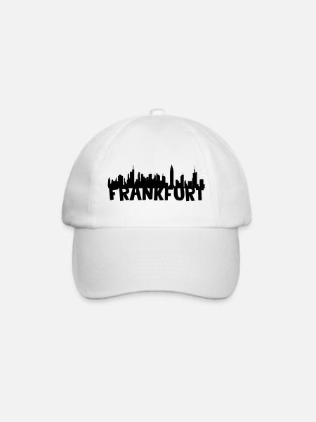 Frankfurt Skyline - Baseballkappe - Weiß/Weiß
