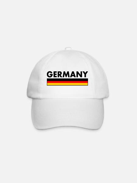 Deutschland - Baseballkappe - Weiß/Weiß