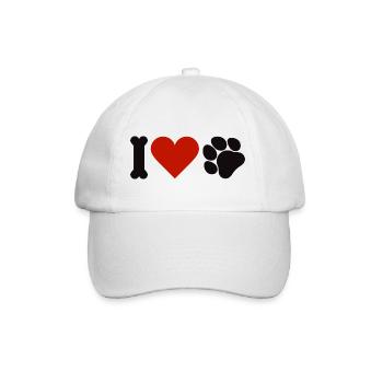 Ich liebe Tiere - Baseballkappe - Weiß/Weiß - Vorne