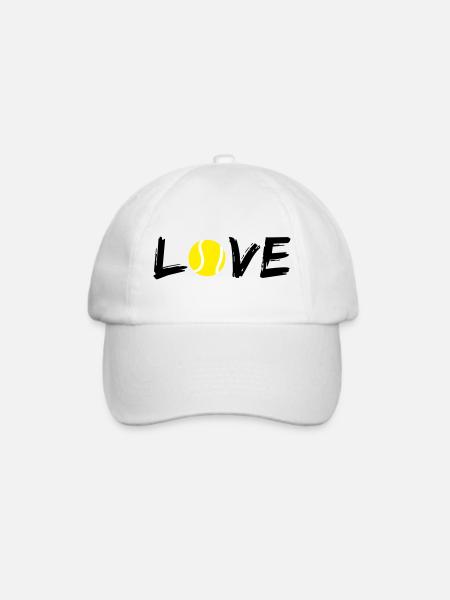 Love Tennis - Baseballkappe - Weiß/Weiß