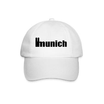 Servus - Gruß aus München - Frauenkirche - Baseballkappe - Weiß/Weiß - Vorne