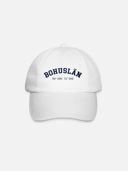 Bohuslän Schweden Koordinaten GPS Karte Wandern - Baseballkappe - Weiß/Weiß