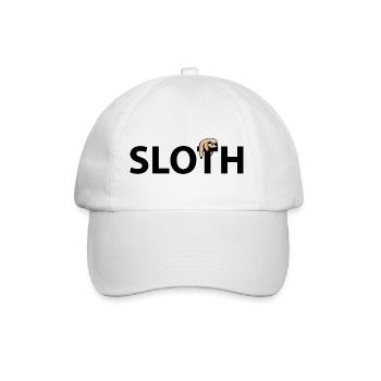 Sloth mit Schriftzug - Baseballkappe - Weiß/Weiß - Vorne