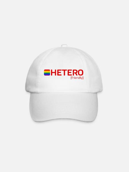 HETERO [friendly] - Baseballkappe - Weiß/Weiß