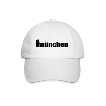 Servus - Gruß aus München - Frauenkirche - Baseballkappe - Weiß/Weiß - Vorne