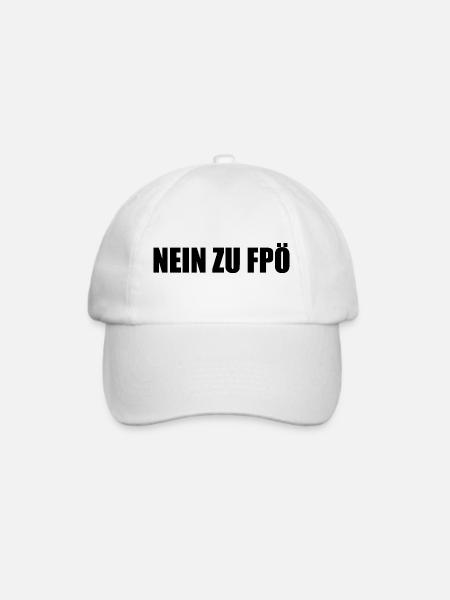 Nein zu fpö - Baseballkappe - Weiß/Weiß