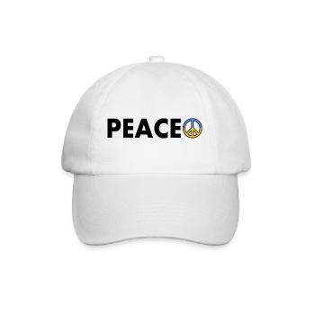Peace - Baseballkappe - Weiß/Weiß - Vorne