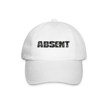 Absent, abwesend, Spruch - Baseballkappe - Weiß/Weiß - Vorne