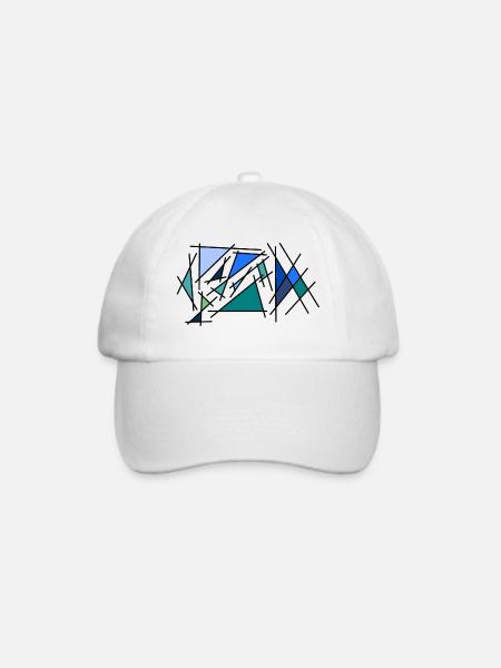 Blaues Eck - Baseballkappe - Weiß/Weiß