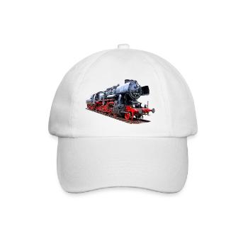Dampflok 52 8154 BR 52 - Baseballkappe - Weiß/Weiß - Vorne