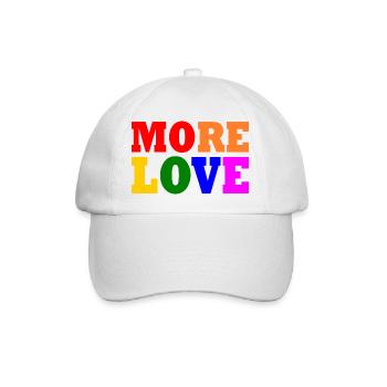 More love - Baseballkappe - Weiß/Weiß - Vorne