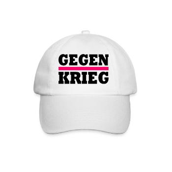 Gegen krieg - Baseballkappe - Weiß/Weiß - Vorne