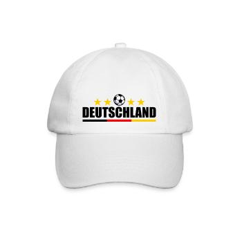 Fußball Deutschland Deutsche Flagge - Baseballkappe - Weiß/Weiß - Vorne