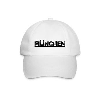 München Skyline mit Sehenswürdigkeiten - Baseballkappe - Weiß/Weiß - Vorne