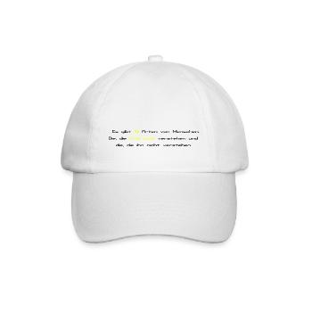 Binary Joke - Baseballkappe - Weiß/Weiß - Vorne