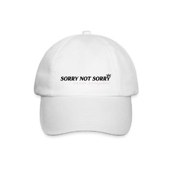 Sorry not Sorry - Baseballkappe - Weiß/Weiß - Vorne