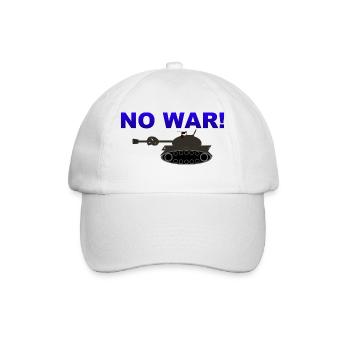 Panzer mit Knoten in der Kanone No War - Baseballkappe - Weiß/Weiß - Vorne