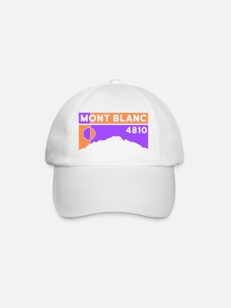 Tour Du Mont Blanc TMB Trekking Wandern Chamonix - Baseballkappe - Weiß/Weiß