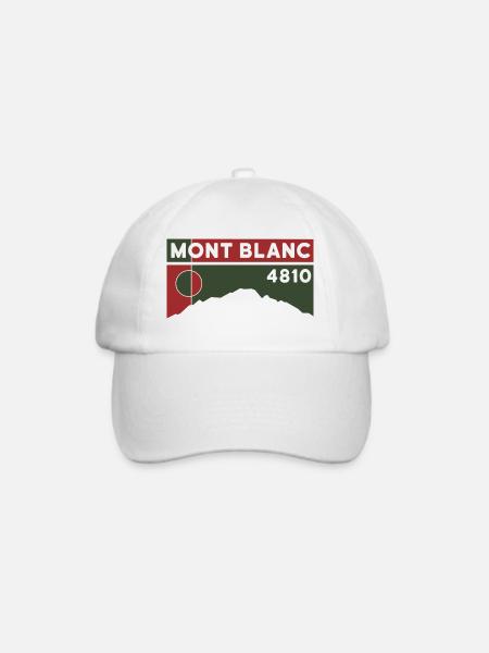 Tour Du Mont Blanc 4810 Trekking Wandern Chamonix - Baseballkappe - Weiß/Weiß