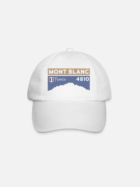 Tour Du Mont Blanc 4810 Trekking Wandern Chamonix - Baseballkappe - Weiß/Weiß